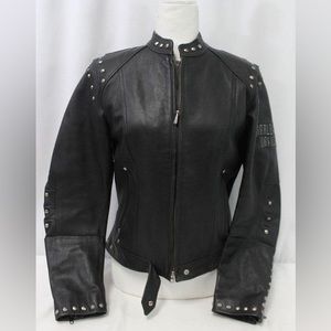 Harley Davidson Women's Hwy-100 Waterproof Leather Jacket, Size- S
